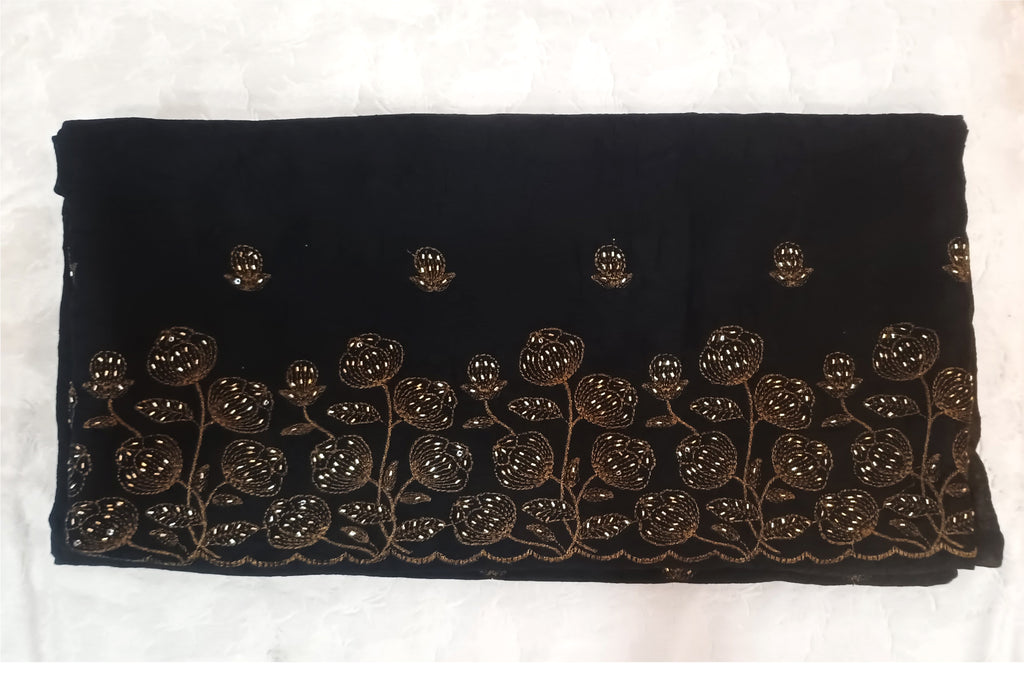 Heavy stone work Crushed Chiffon