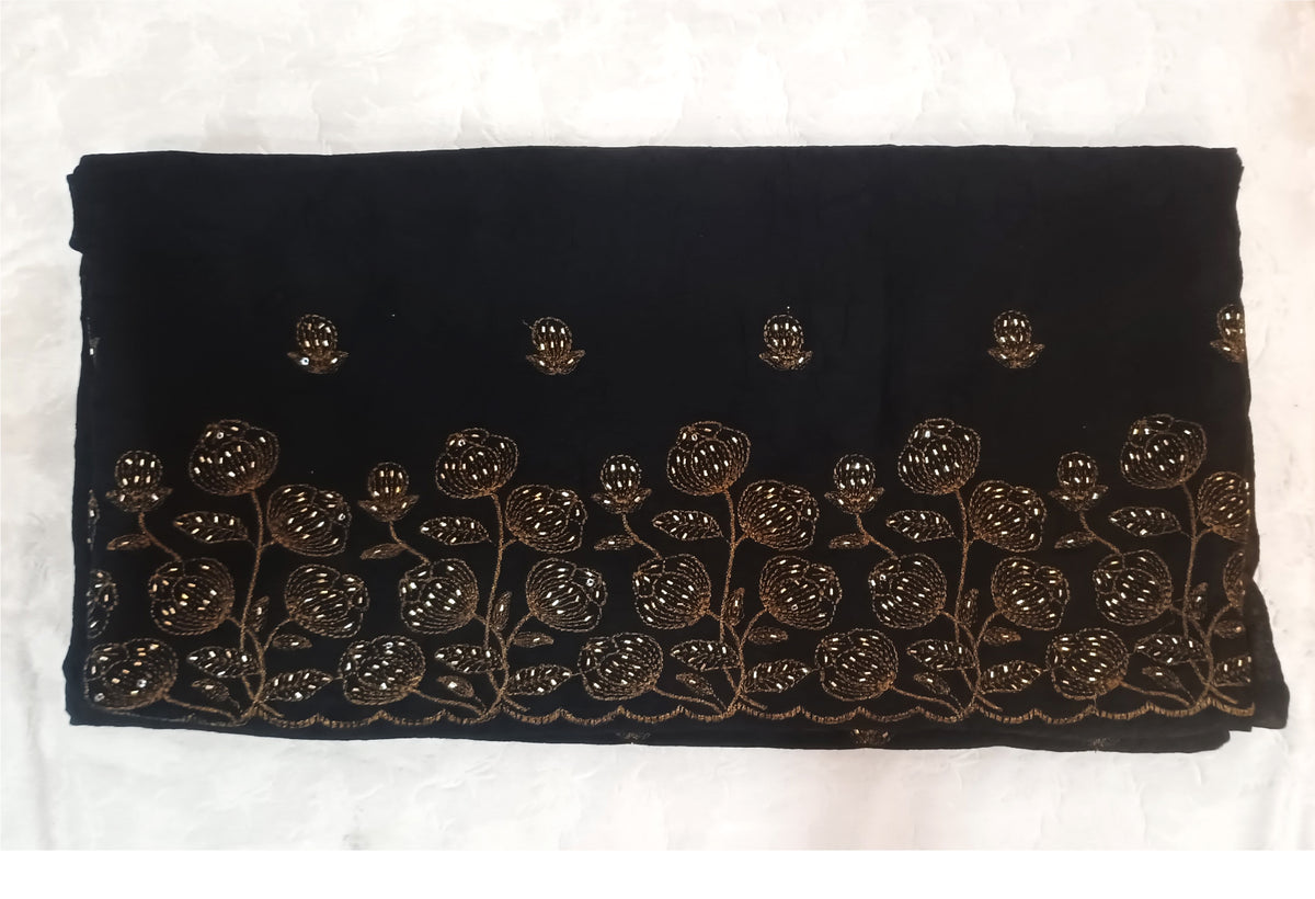 Heavy stone work Crushed Chiffon