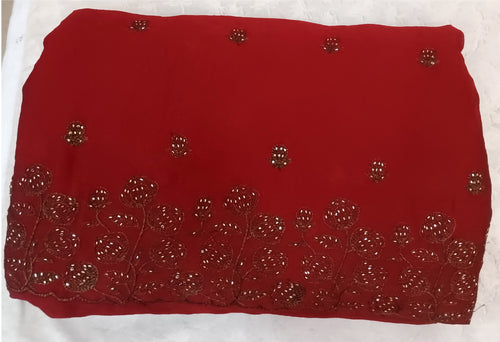 Heavy stone work Crushed Chiffon