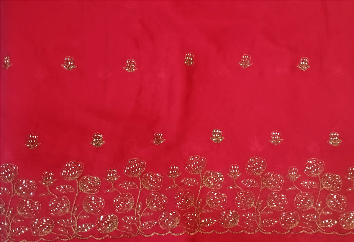 Heavy stone work Crushed Chiffon