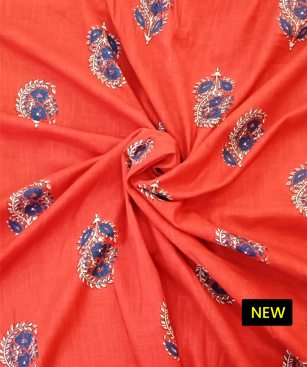 Jaipur Cotton Fabric with Floral Print 🎉 Onam Festival Special Offer: Flat ₹20 discount per meter