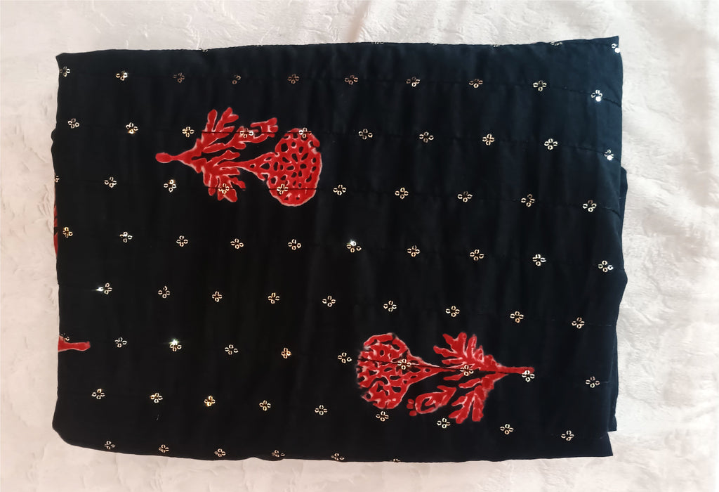 Printed Cotton with sequence work